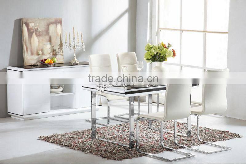 high glossy wooden living room furniture set