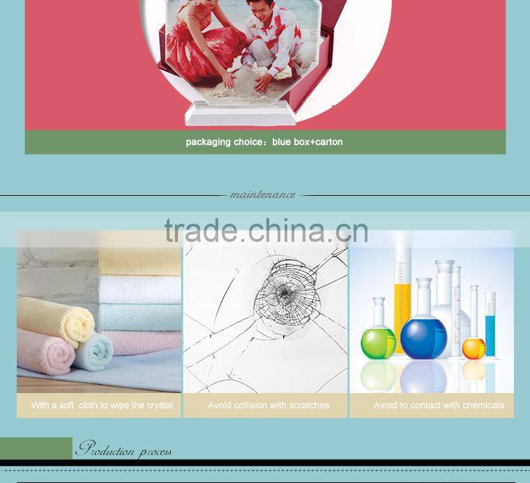 Sunmeta directly sublimation decoration photo crystal, crystal octagonal for christmas gifts(BSJ26C)
