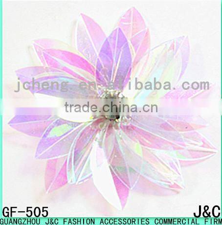 3cm pink AB color flower beads shoes bow for lady shoes