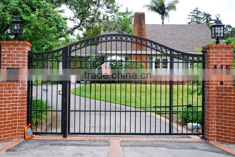 2016 Luxury European Style Metal Wrought Iron Gates Design on alibaba online shopping