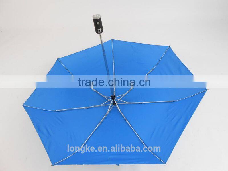 auto umbrella with light handle led flash light umbrella