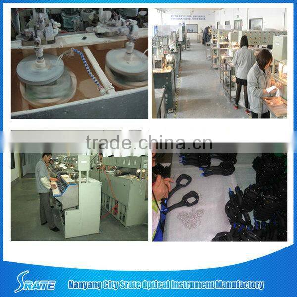 NO.6901A Leather Surface Rotatable Keychain Magnifier For Gift