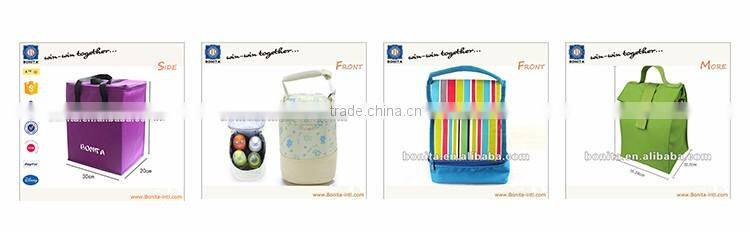 Daily work shoulder nylon insulated lunch portable cooler bag