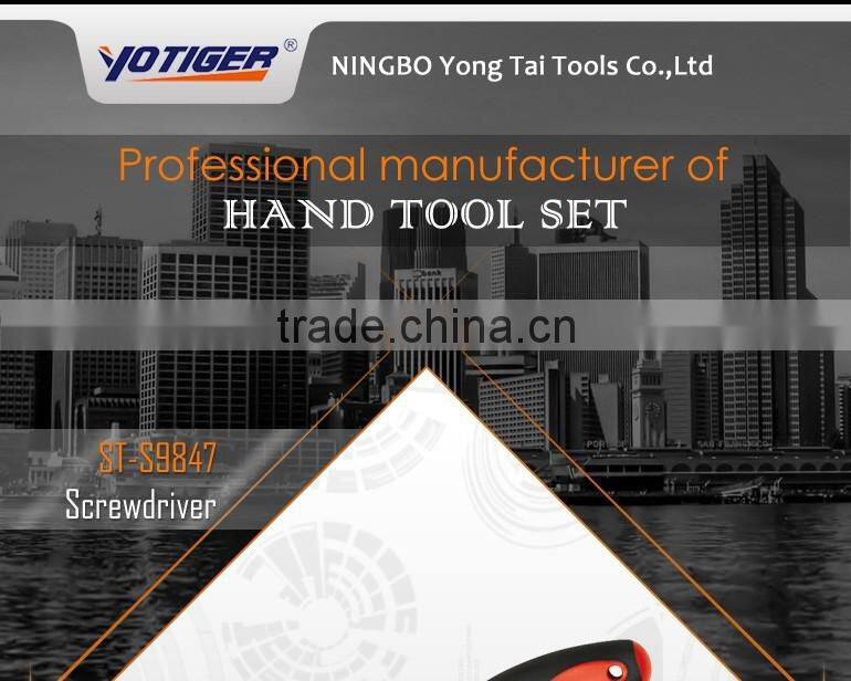 High Quality Plastic Handles CRV Flat Head Screwdriver