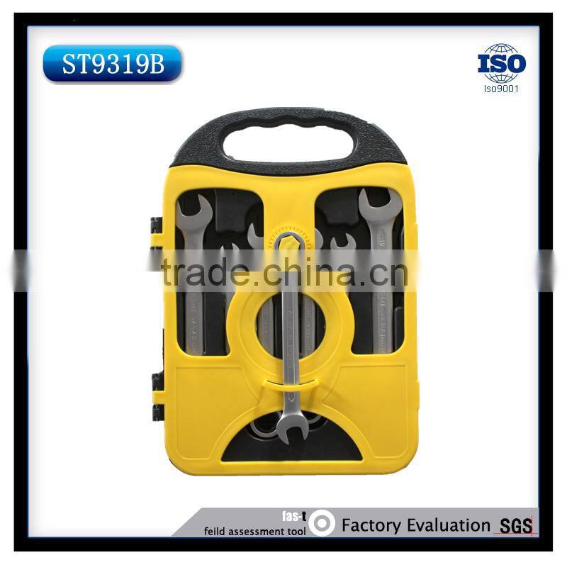8pcs hand tools function combinaton spanner set in tools box