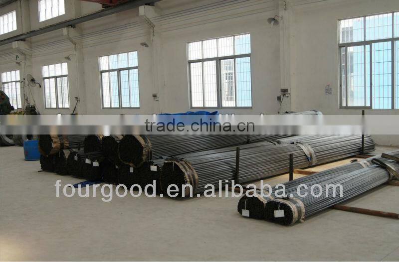 Chrome plated metal upright round tube