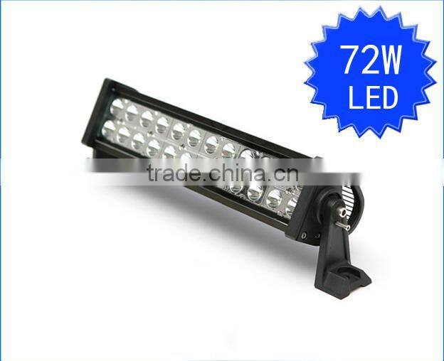 72W Super Bright Floodlight Spotlight LED Light Bar For Trucks SUV ATV UTV