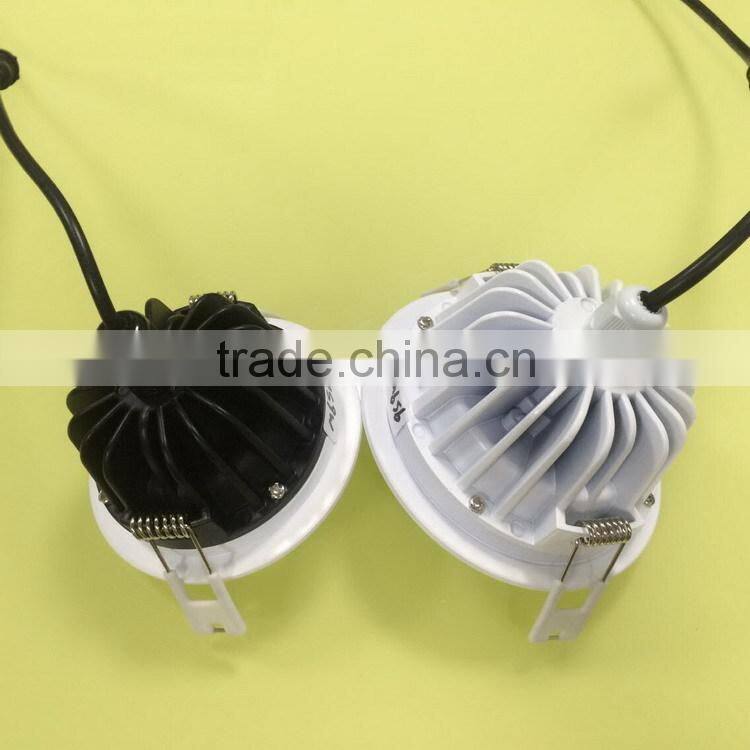Square led ceiling lamp Waterproof IP65 COB led down lamp 12W 15W high CRI>80 white/black shell color