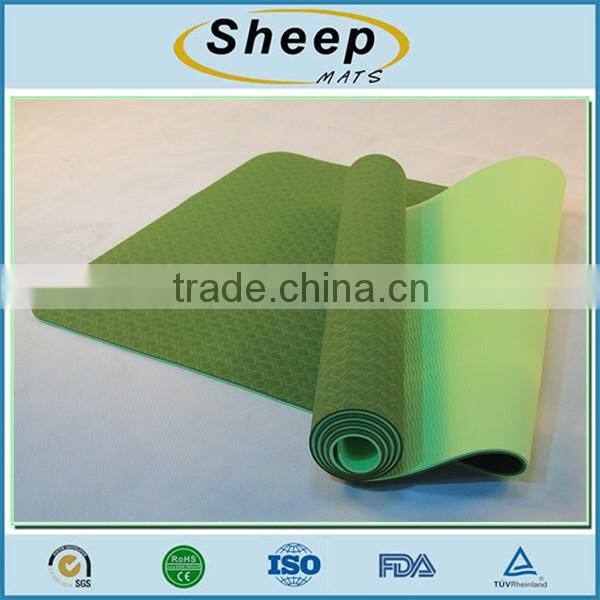 Eco friendly tpe waterproof anti-slip exercise fitness yoga mat material