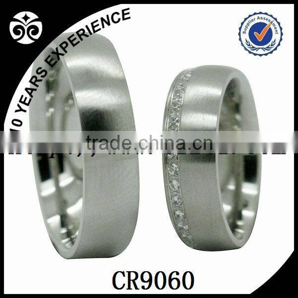 His & Hers Stainless Steel Valentine's Promise Couple Ring Wedding Band