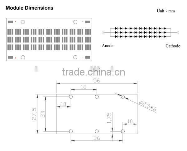 High current/ 365nm Solution (4W/cm2 at 365nm)Chip on board 100w 365 uv led
