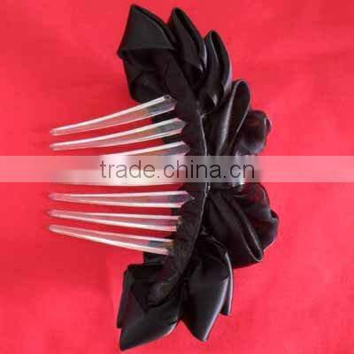 Satin Hair Comb With Crystal