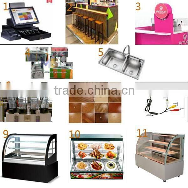 Attractive Wooden Mall Food Kiosk of juice bar counter for sale