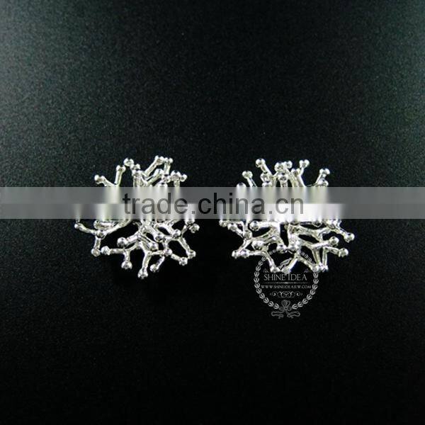 25*25mm silver plated brass coral branch pendant charm DIY supplies 1820279