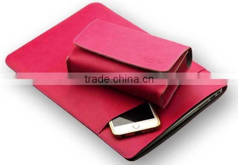 Hot Leather Laptop Sleeve Case For MacBook Air 11",AIR 13",Retina 12,13.3,15.4 inch,Case For Laptop Bag