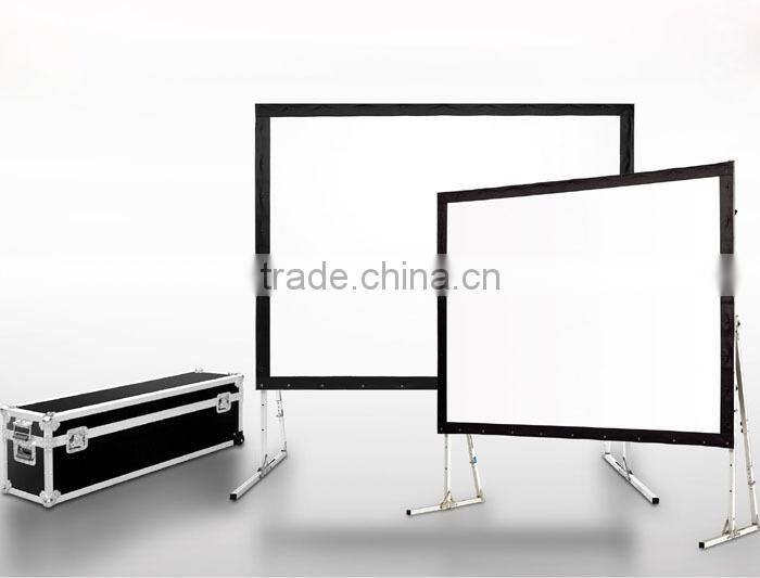 Perfect IMAX 200 inch fast folding screens any size factory customized for outdoor Rear&Front Projector Screen