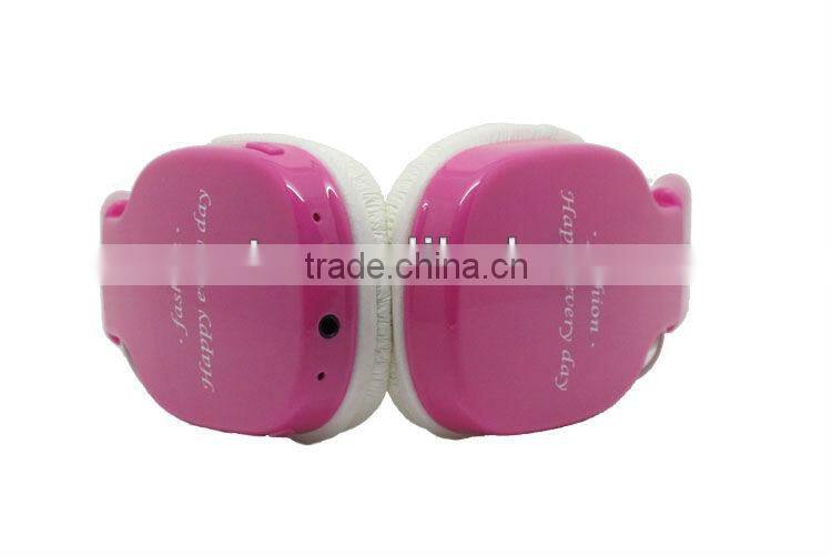 Portable beautiful headphone bluetooth with FM