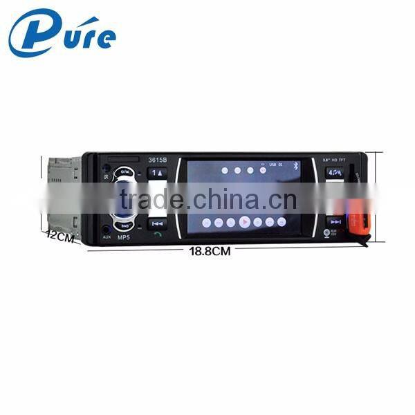 2016 hot selling car radio 3.6 inch car multimedia player car music player with bluetooth and reversing function