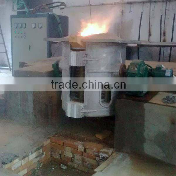 Small industrial metal melting furnace for copper , aluminum, iron , steel