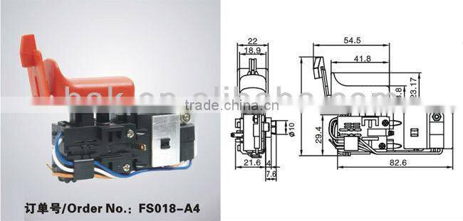electric power tool parts Switch for Bosch 2-28 rotary hammer trigger Switch
