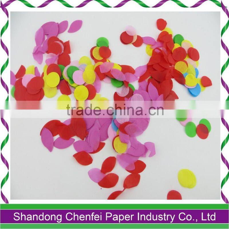 Festival celebration paper confettis colored paper confettis , round, circle , heart shaped confettis
