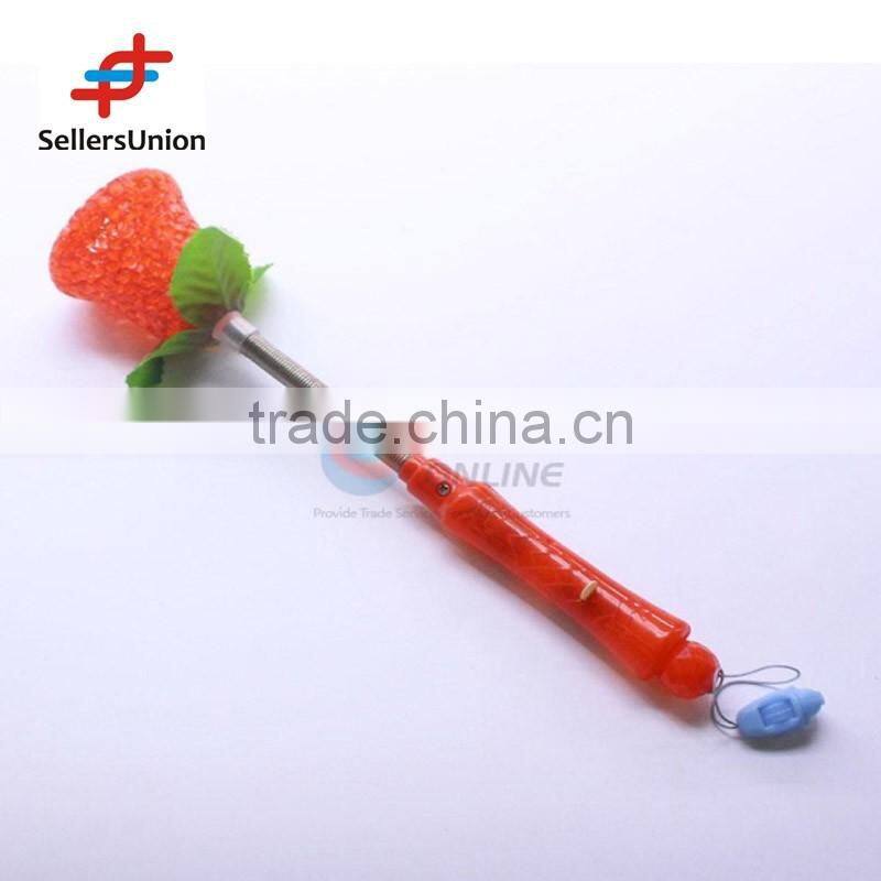 No.1 yiwu exporting commission cheap low price rose design flashing stick toy for children agent required
