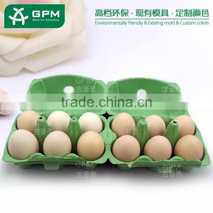 6+6 Holes Egg Packaging Custom Printed Egg Packaging Tray for sale