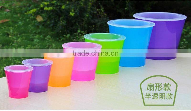 Self watering planter flower pot water level indicator home office pot