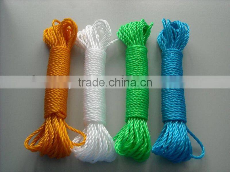 high quality PE twist rope 3 stands with different colors