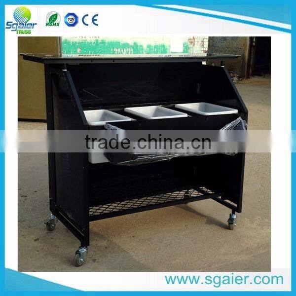 Led light folding mobile portable dj table bar counter for sale
