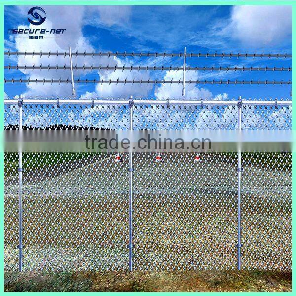 high quality anti-corrosion airport chain link mesh fence panel system