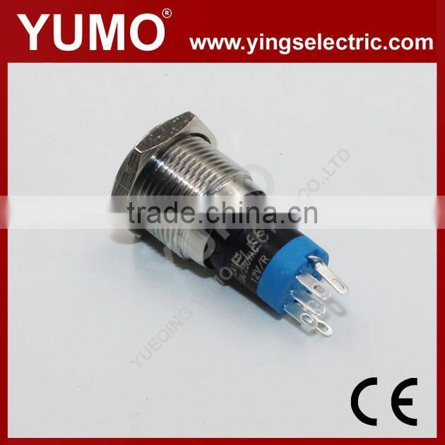 LA16JSF-11D-S R ROHS 16mm flat round 1NO1NC momentary screw terminal 2A/36VDC push button switch push button piezo igniters