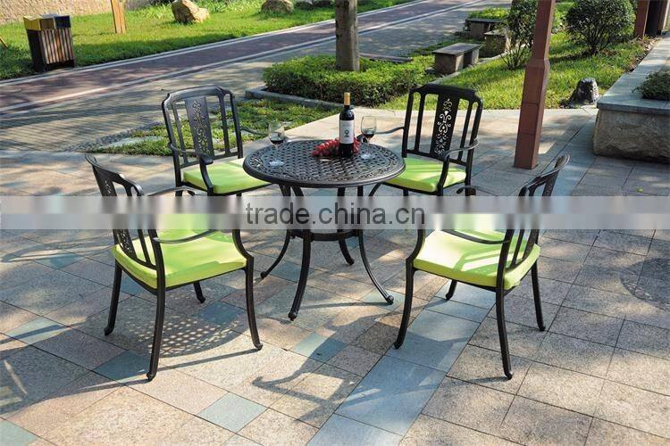 Outdoor aluminum bar table and chair