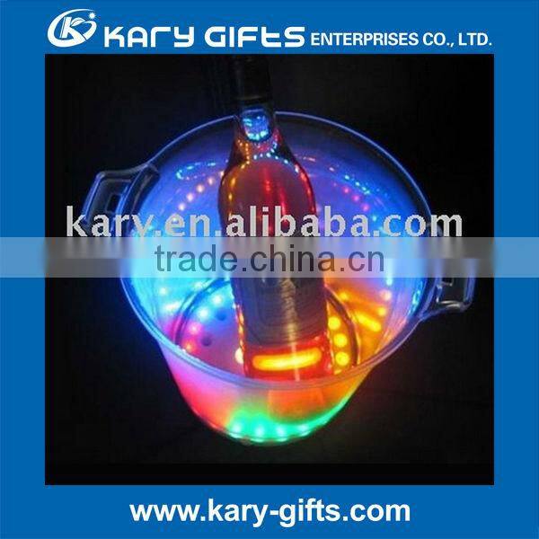 5L battery operated led ice bucket for beer; bar led ice bucket for beer