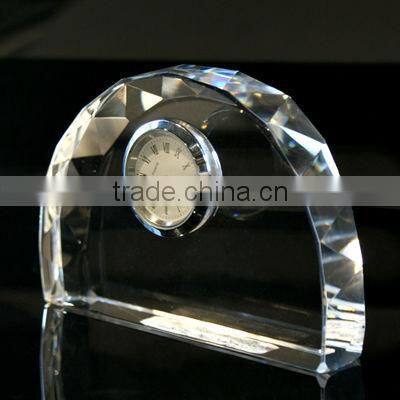 2016 clear crystal table clock desk clock