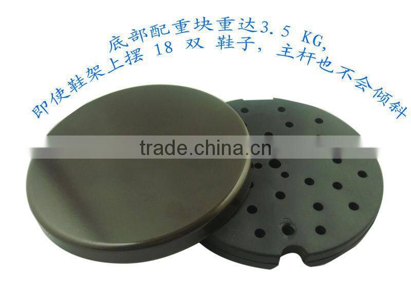 Revolving Shoe Rack TREE 3 Tier - Shoe Organizer Holds 18 Pairs - Chome