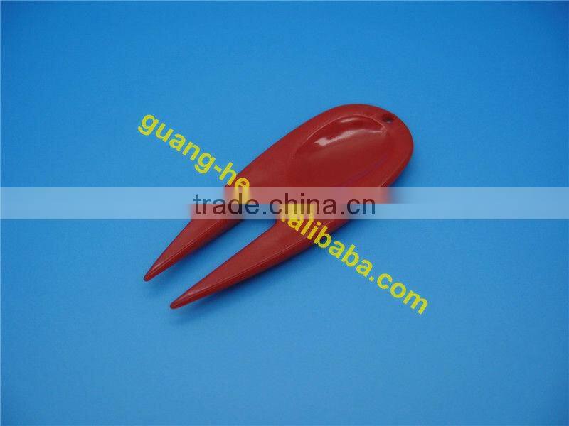 Glossy sturdy 100% compostable environmental PLA material plastic golf divot repair tool