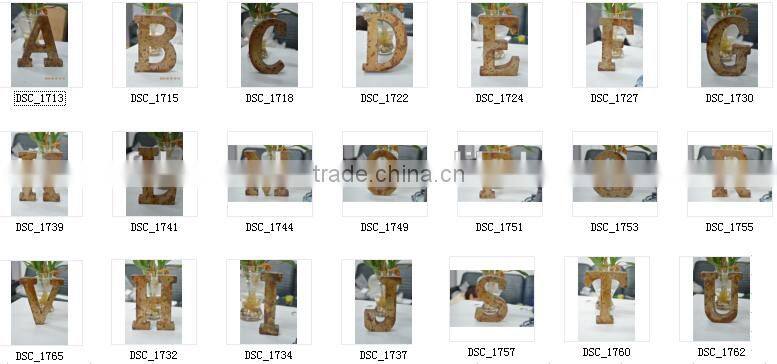 Very cheap decorative metal standing 3D letters with different colors