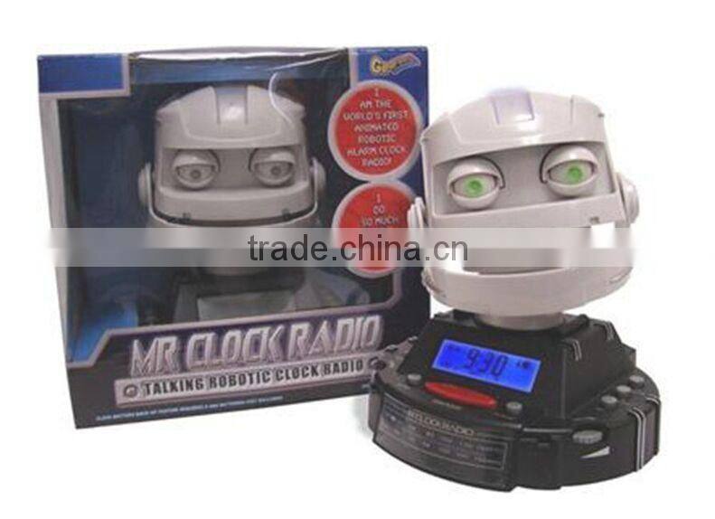 Fashion Smart Sensor Robot Cartoon radio Robot Clock