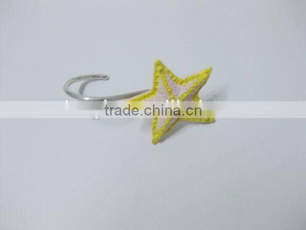 Small decorative square shower curtain hooks