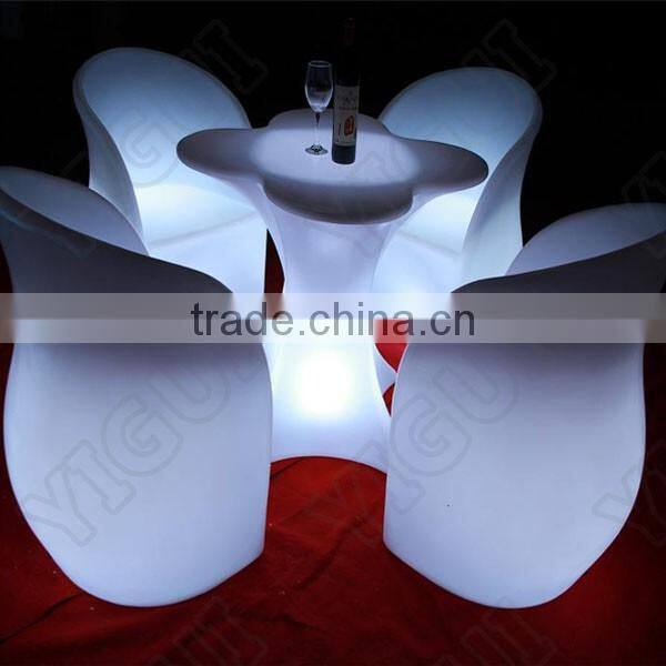 popular Plastic Material plastic led chairs with arms