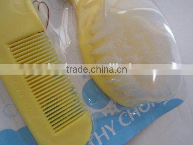 Plum blossom shaped comb with brush for children/plastic hair brush