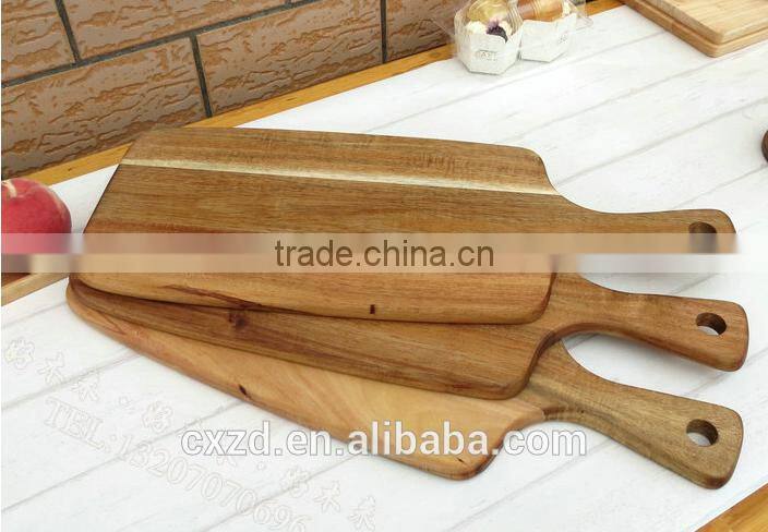Unique design cheap wood cutting board with handle