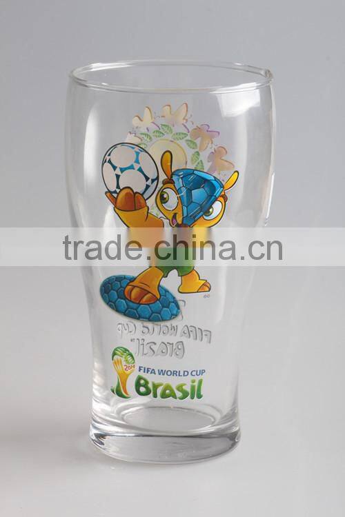 promotion 2016 hot sale new products customized glass beer cup