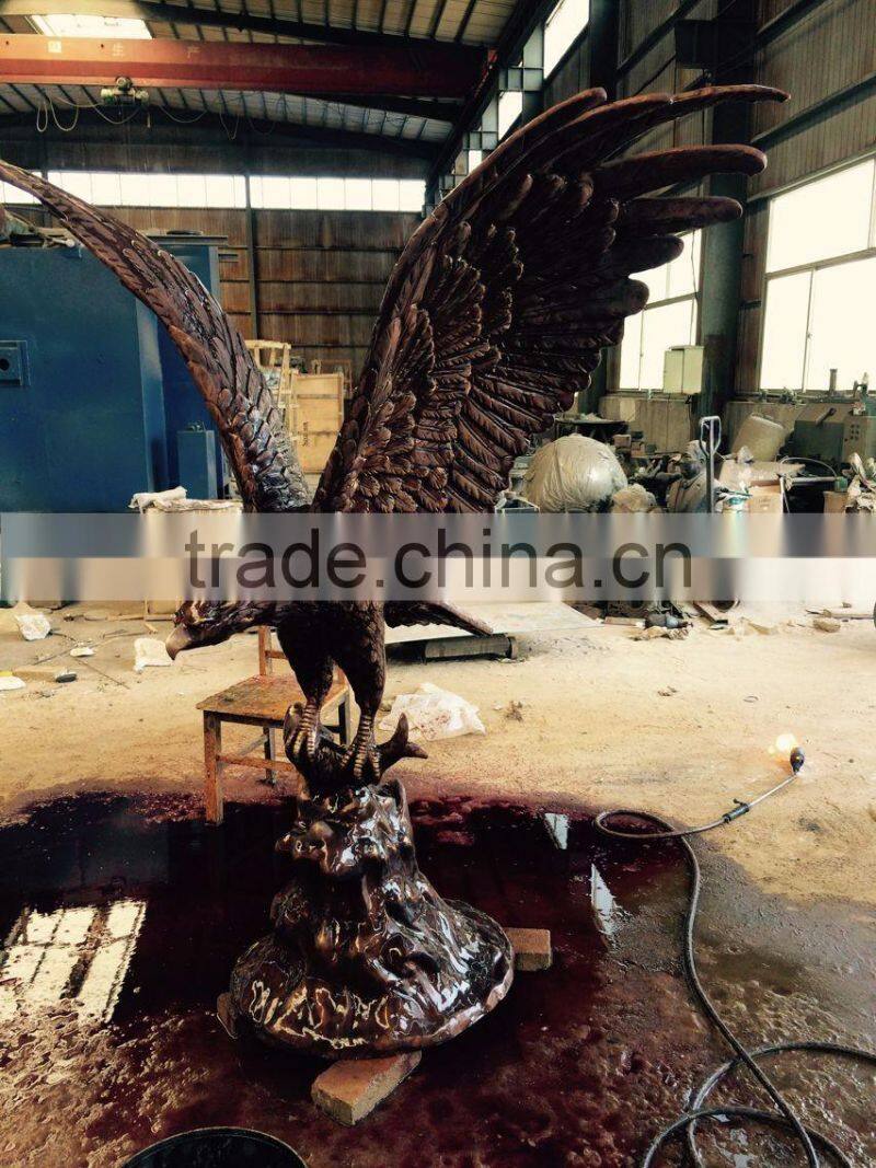 bronze foundry metal craft animal garden decoration eagle