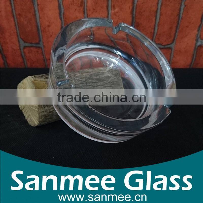 Big Size High Quality Round Clear Custom Glass Cigar Ashtrays