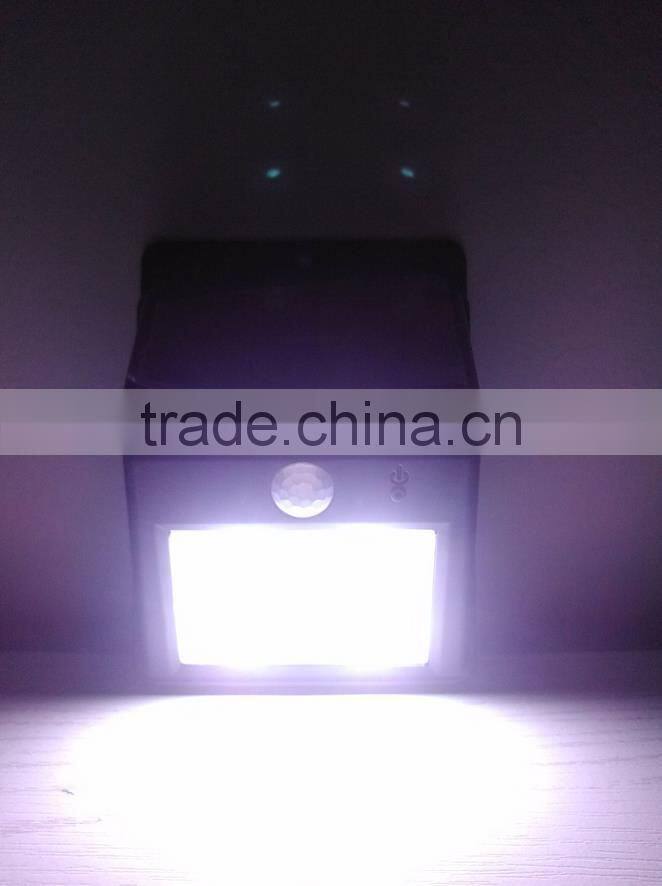 T0c20 4 LED Waterproof Outdoor solar motion sensor wall light Light for Patio, Deck, Yard, Garden with Auto On/Off