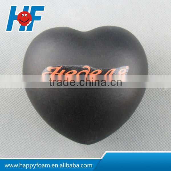 Red heart shape pu anti stress squeeze reliever ball toy
