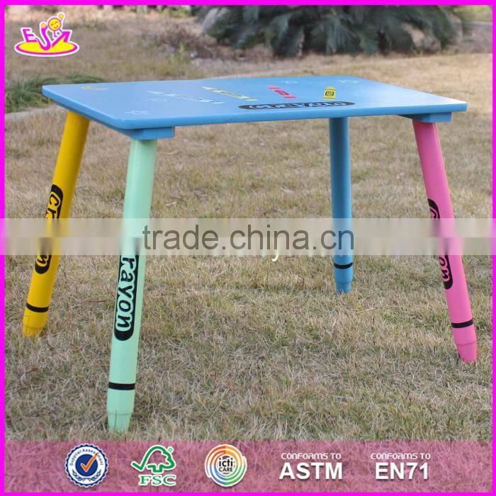 2017 New design kindergarten wooden table and chairs for toddlers W08G217