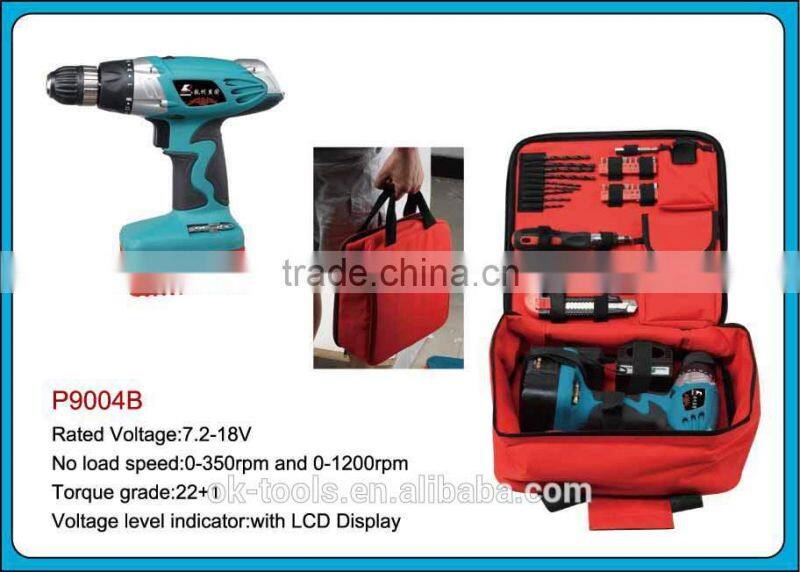 OK-Tools China Manufacturer Cordless drill package tool set